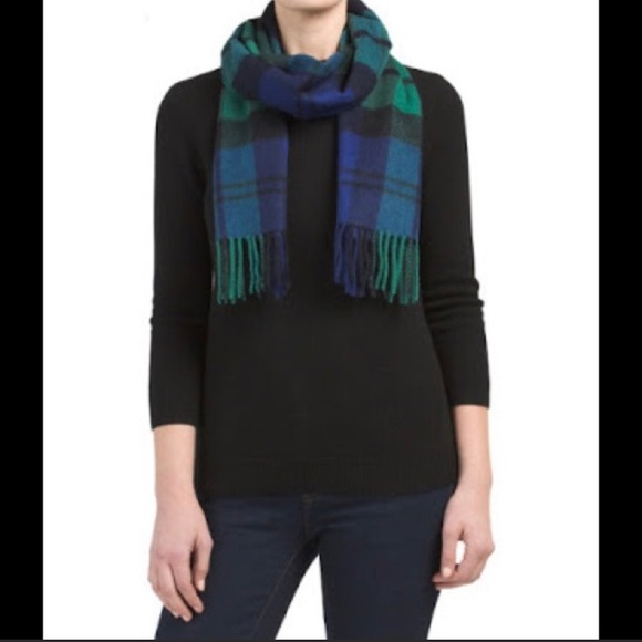 Louisa Perini 0 Cashmere Plaid Scarf 
